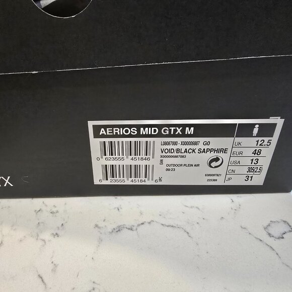 Arc'teryx Aerios MID GTX Boots Void/Sapphire X000006887 MENS SIZE 13 NEW - Picture 11 of 11